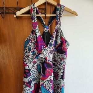 Maxi Dress - Purple, Pink and Gray